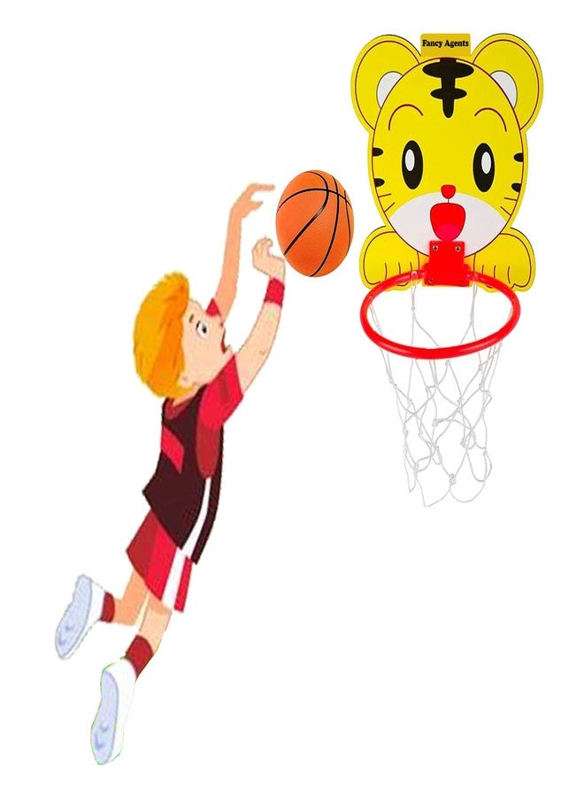 Fancy Agents Toy Basketball for Kids Girls & Boys| Basketball for Kid| Kids Sports Basketball Toys for Indoor and Outdoor Games| Basketball Portable Set with Hanging Board, Ball, Ring, tie - Image 2
